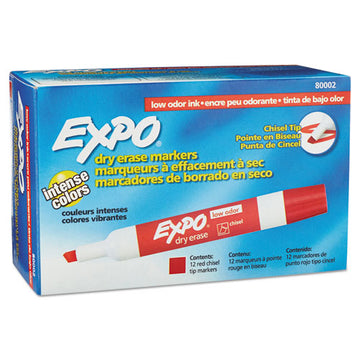 EXPO® Low-odor Dry-erase Marker, Broad Chisel Tip, Red, Dozen freeshipping - TVN Wholesale